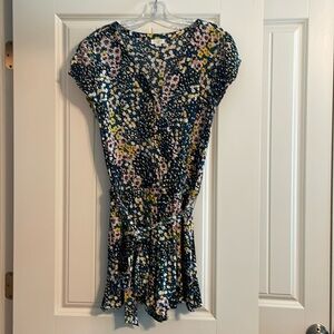 Loft. Romper. With fabric tie around belt.